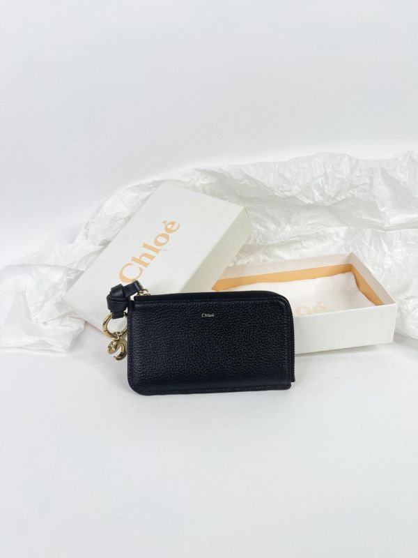 【9成新】CHLOE L字拉鍊零錢卡包 