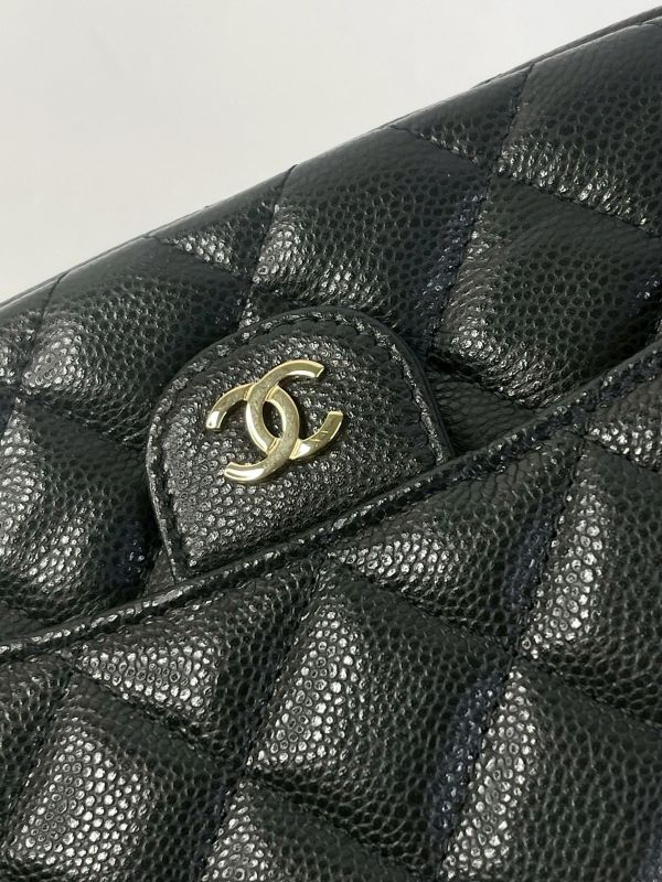 【95成新】CHANEL荔枝牛皮二合一WOC手機包 