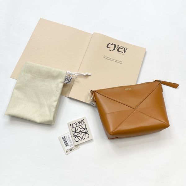 【12期0利率】LOEWE PUZZLE FOLD POUCH  沙色【99成新】 