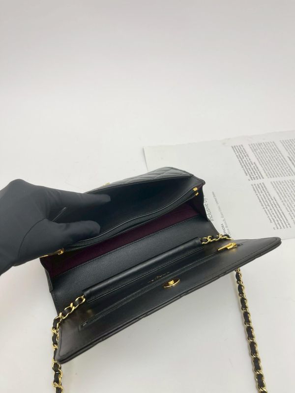 【95成新】CHANEL  WOC 羊皮金扣 