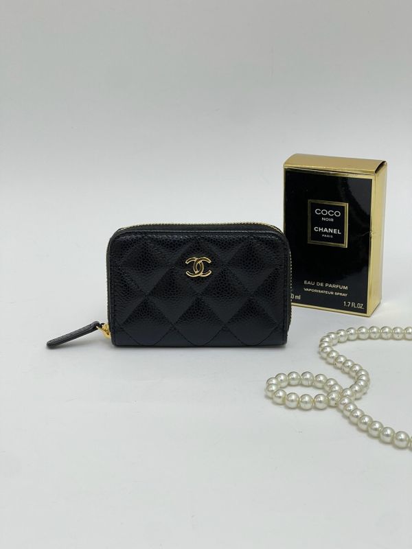 【99成新】CHANEL COCO 拉鍊零錢卡包 