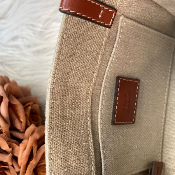 【9.5成新】【12期0利率】CHLOE mini woody tote bag 白 / 棕 