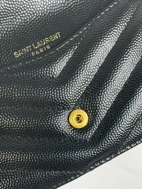 【9成新】YSL 粒面壓紋拉鍊卡片套 