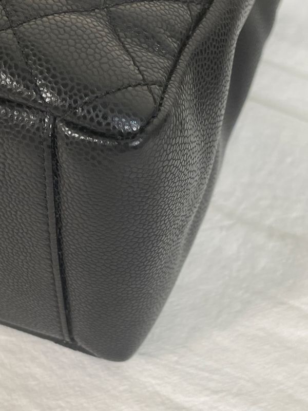 【分期0利率】CHANEL GST 雙C LOGO 荔枝牛皮托特包【95成新】 