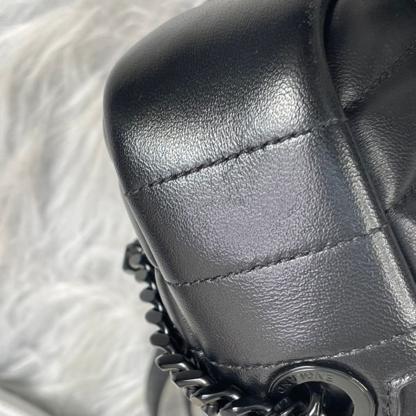 【95成新】【12期0利率】BURBERRY Lola 羊皮縫線迷你斜背相機包黑 / 黑 