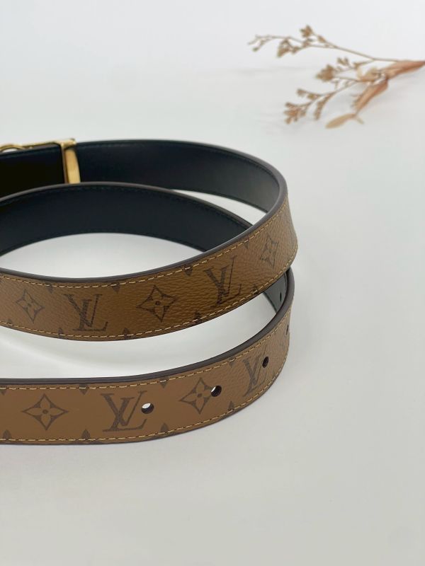 【分期0利率】LV Dauphine 25MM雙面皮帶【95成新】 