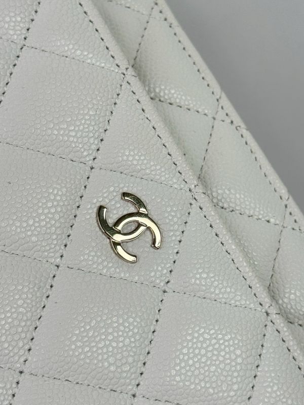 【分期0利率】CHANEL 魚子醬 WOC 白淡金 【95成新】 