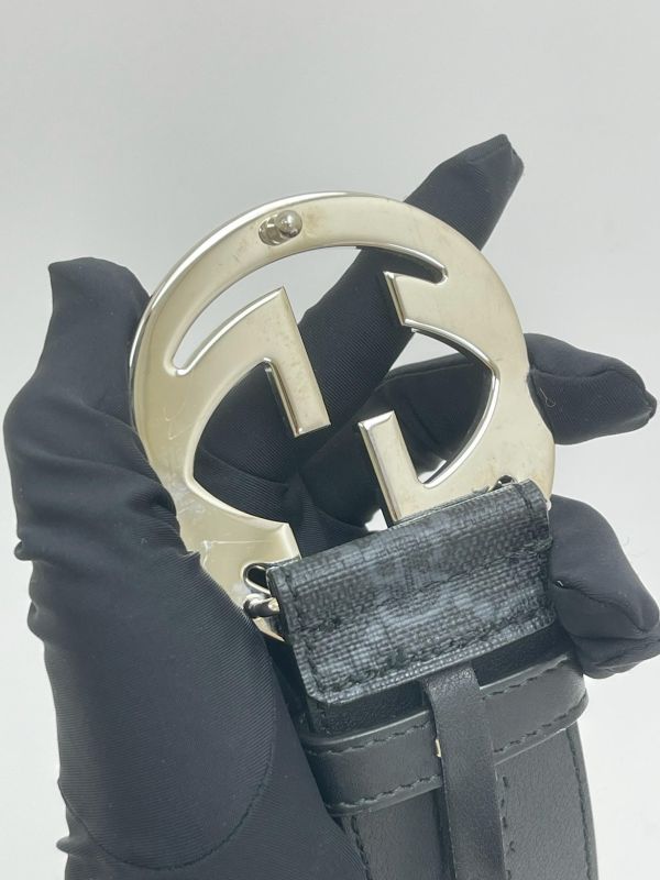 【95成新】GUCCI  Signature皮革皮帶 95CM 
