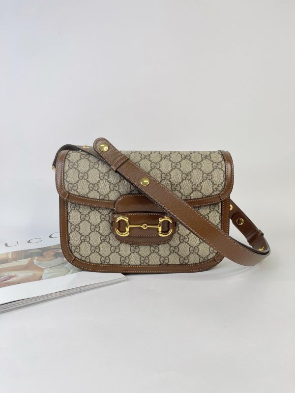 【95成新】GUCCI Horsebit 1955 中號肩揹袋 