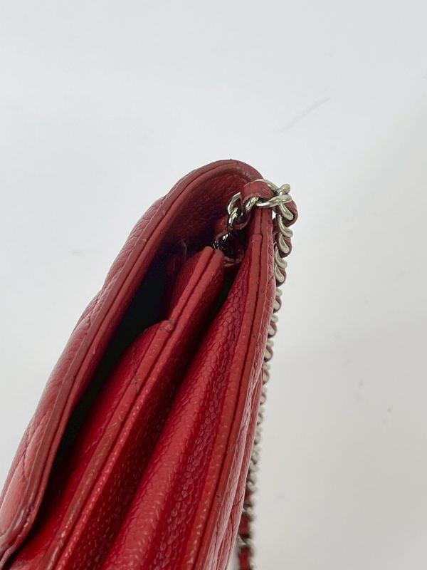 【分期0利率】CHANEL 魚子醬 WOC 紅銀 【88成新】 