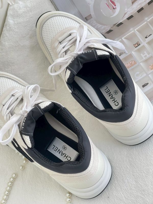 【分期0利率】CHANEL 麂皮拼接網布運動鞋【95成新】 