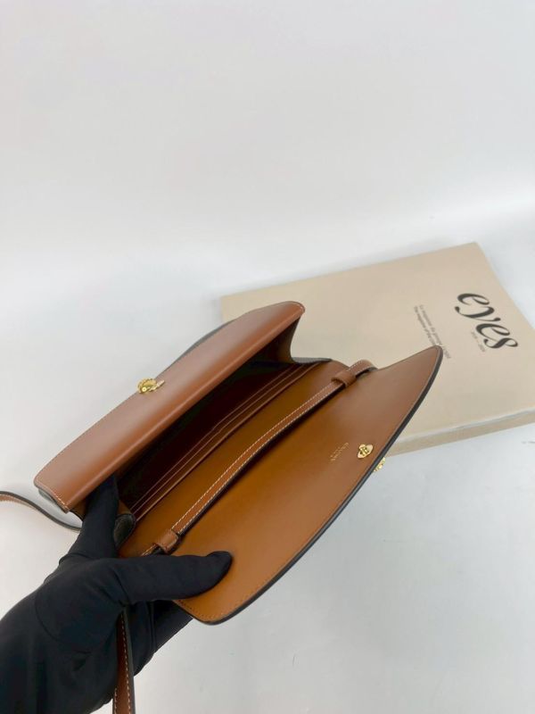 【99成新】CELINE DUO標誌印花及牛皮飾邊WOC 