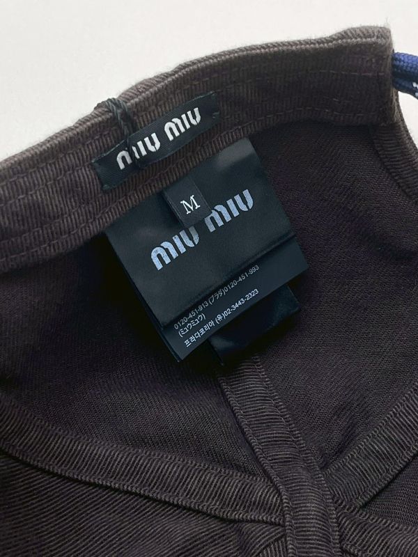 【全新品】MIUMIU 抽繩牛仔棒球帽 