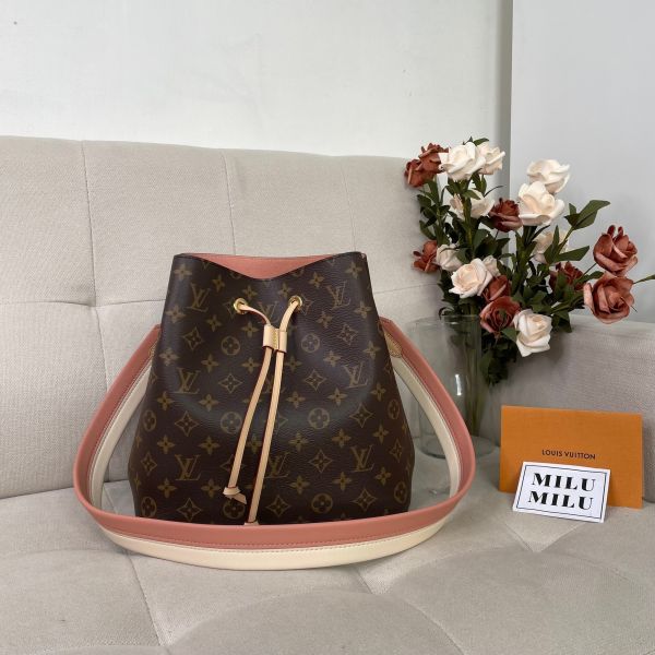【未用閒置品】【12期0利率】LV NéoNoé復刻編織提把老花水桶包 
