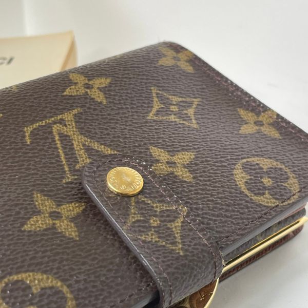 LV  VTG老花零錢對扣式中夾【9成新】【僅限匯款】 