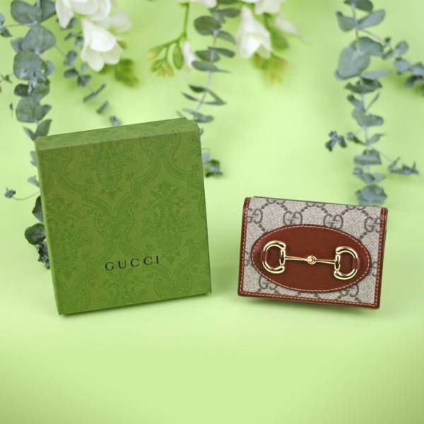 GUCCI 馬銜扣 1955 三折短夾 