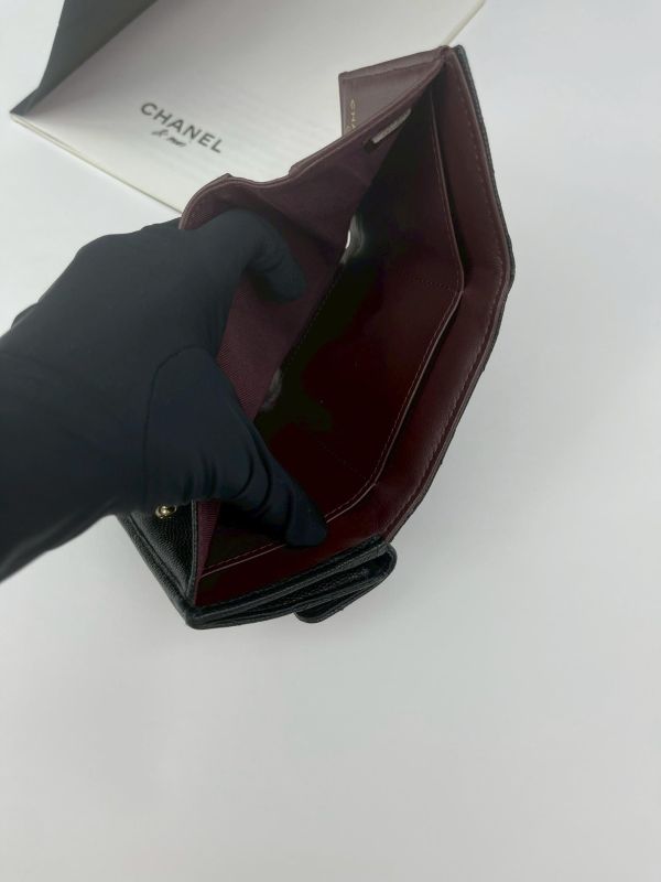 【85成新】CHANEL  COCO迷你雙層三折短夾 