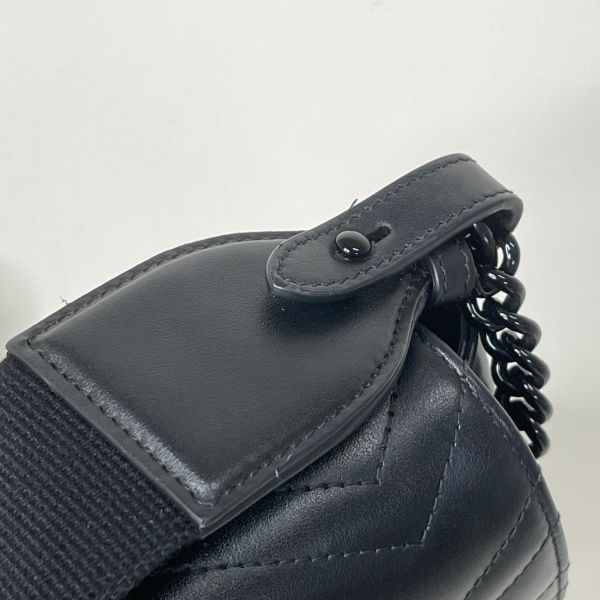 【12期0利率】GUCCI  GG Marmont絎縫迷你手提袋(方胖馬夢) 【9成新】 