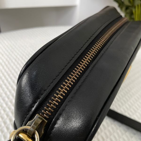 【85成新】【12期0利率】Gucci GG Marmont拉鍊相機包 