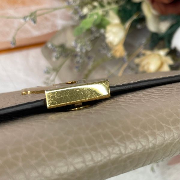 【12期0利率】LV Capucines 短夾 奶茶色【95成新】 