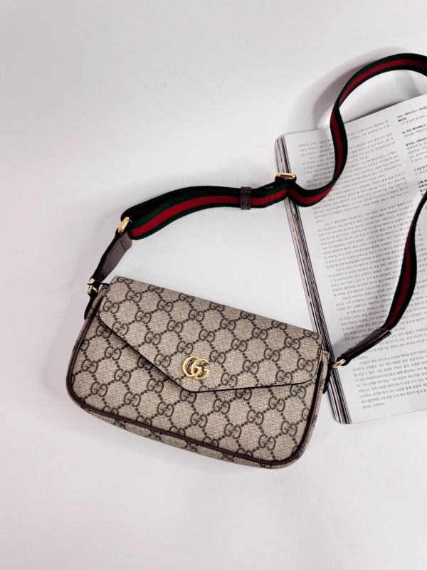 【閒置新品】GUCCI Ophidia 翻蓋斜背包 
