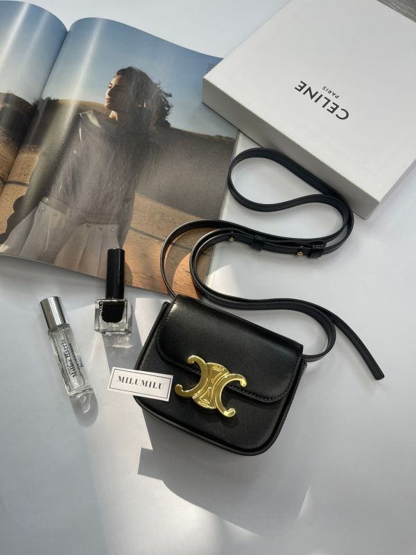 【12期0利率】CELINE CLAUDE亮澤牛皮革迷你手袋 【99成新】 