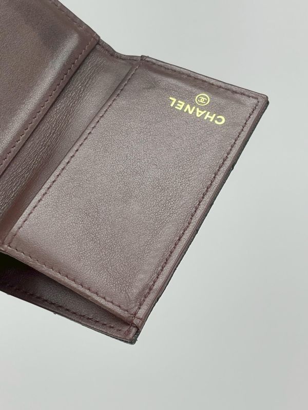 【85成新】CHANEL  COCO迷你雙層三折短夾 