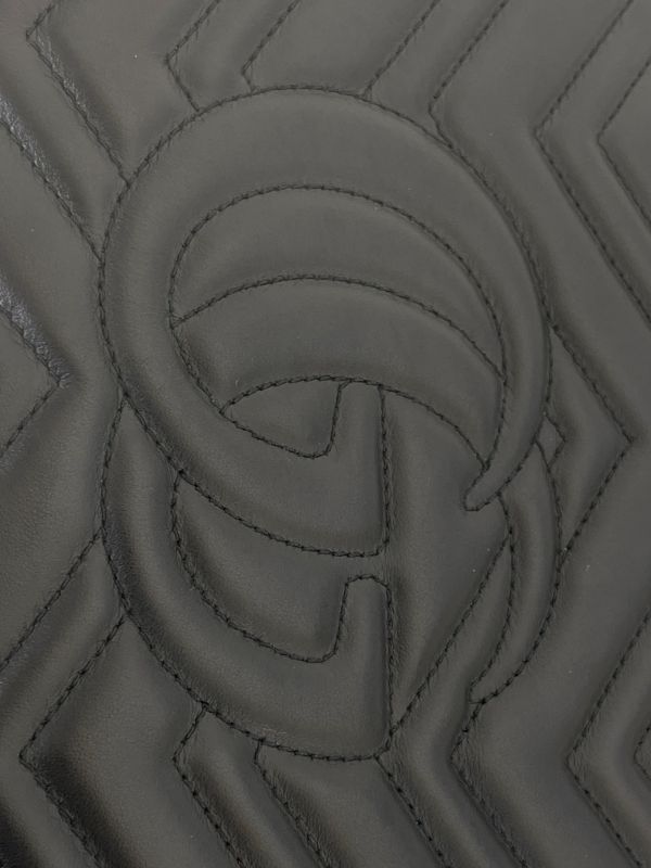 【分期0利率】GUCCI GG Marmont 絎縫牛皮手提兩用包【9成新】 