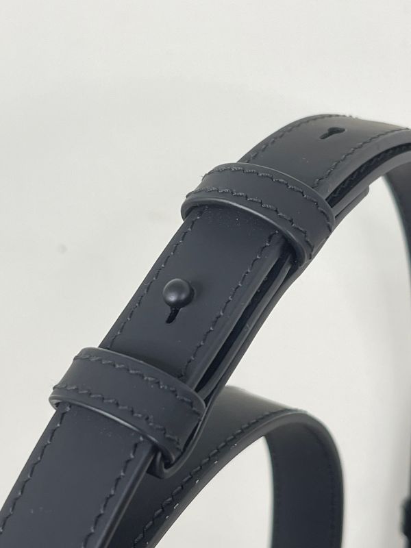 【分期0利率】GUCCI 黑色皮革GG超迷你側背包【99成新】 