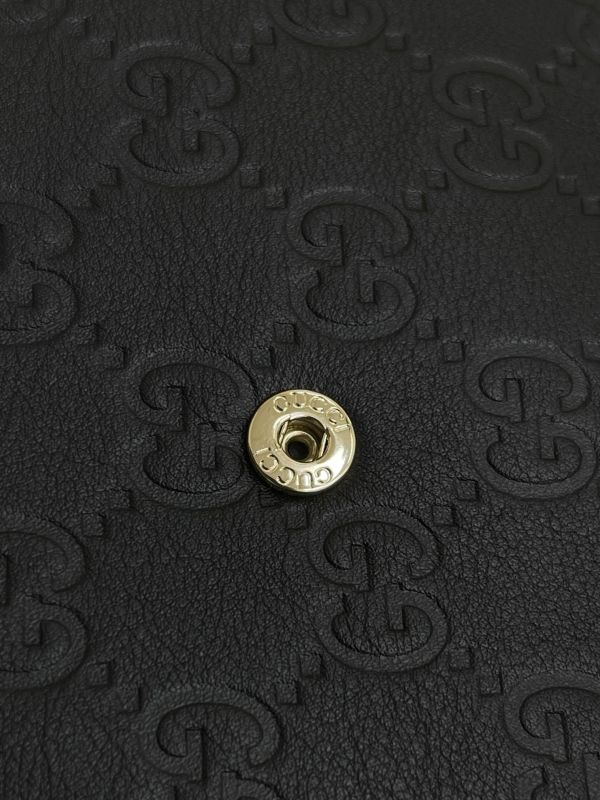 【未使用閒置品】GUCCI 牛皮壓紋長夾 