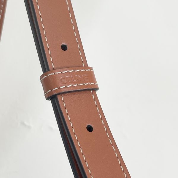 【12期0利率】CELINE  TRIOMPHE老花小號水桶包【95成新】 