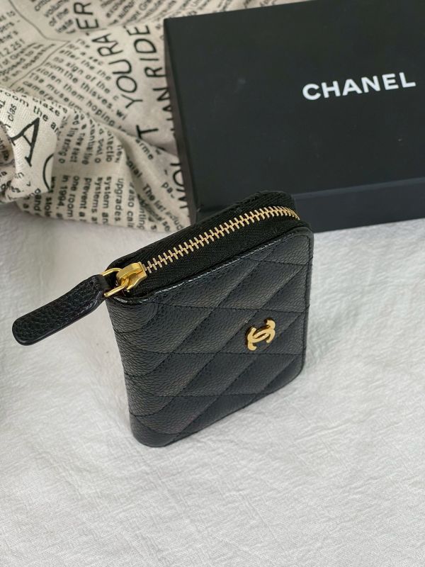 【分期0利率】CHANEL COCO經典牛皮拉鍊零錢包【99成新】 