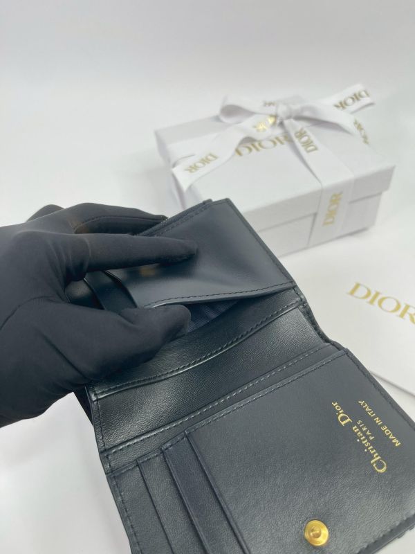 【未使用閒置品】Dior 老花零錢短夾 