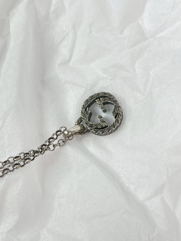 【分期0利率】GUCCI Interlocking  925純銀項鍊 【95成新】