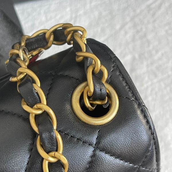 【12期0利率】CHANEL 23C黑金彩色金幣口蓋包 【22年12月台灣購證】【9成新】 
