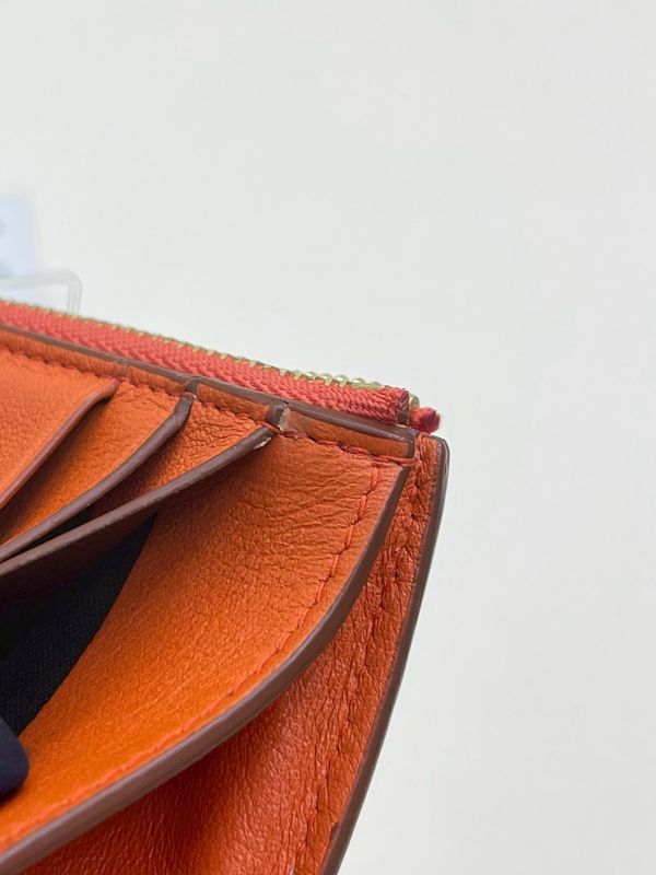 【9成新】LOEWE 粒面小牛皮小號豎款皮夾 