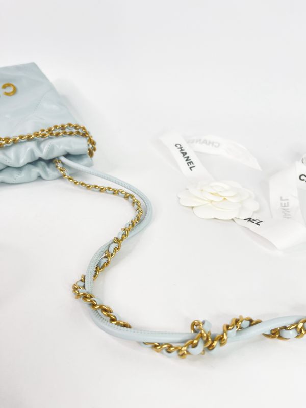 【95成新】CHANEL 22 迷你束口包 