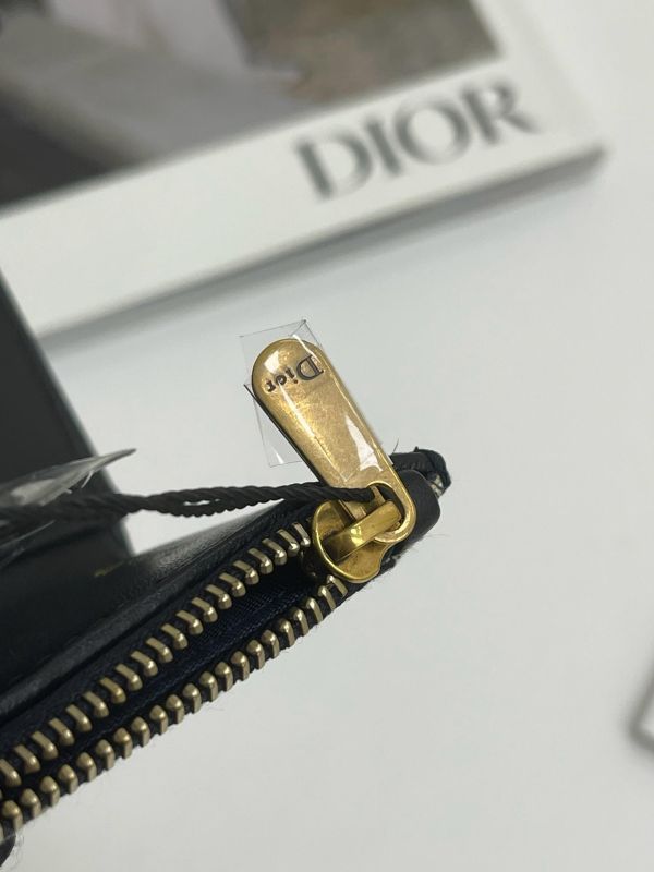 【閒置新品】Dior Saddle Lotus三折短夾 