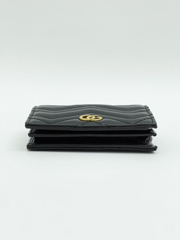 【99成新】GUCCI Marmont 愛心兩摺拉鍊零錢袋短夾 