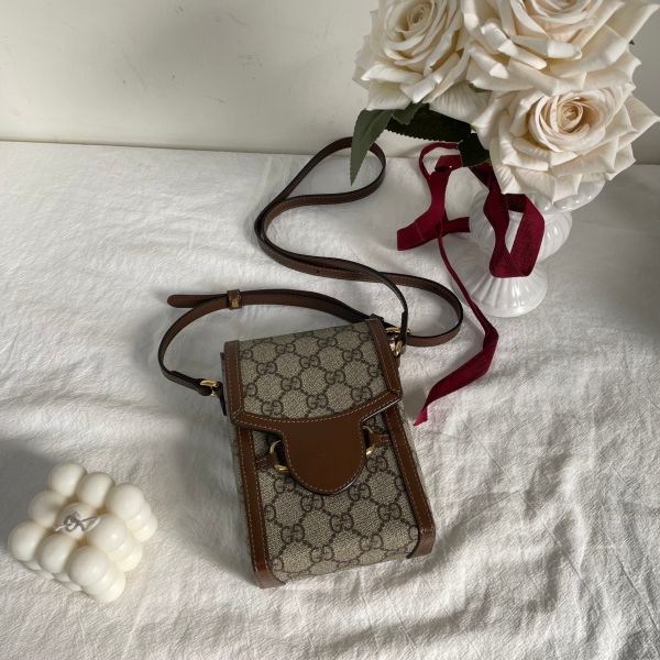 【12期0利率】Gucci 馬銜扣 1955 手機包【9成新】 