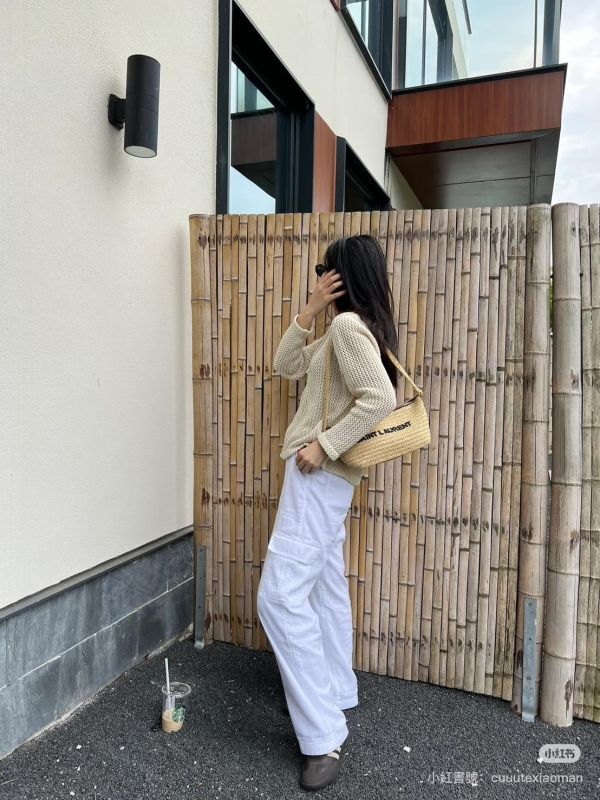 【95成新】YSL 拉菲草斜背包 