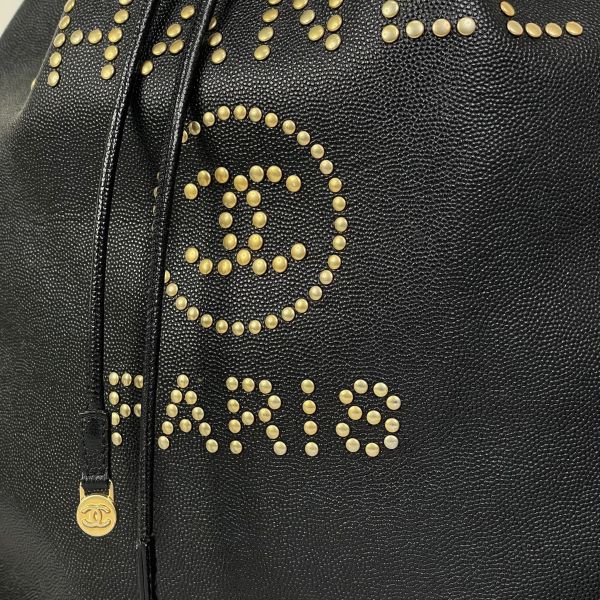 【12期0利率】Chanel 鉚釘牛皮Deauville後背包【9成新】 