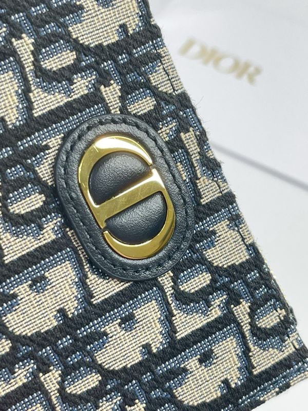 【未使用閒置品】Dior 老花零錢短夾 