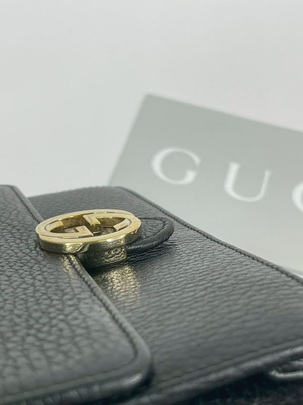 【分期0利率】GUCCI 荔枝皮雙G WOC【85成新】