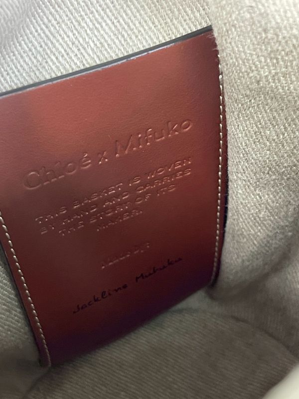 【分期0利率】Chloe 草編束口圓筒包【9成新】 