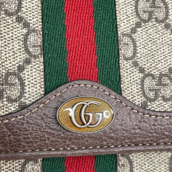 【12期0利率】GUCCI  OPHIDIA 鏈帶長夾 可拆鍊條【9成新】【】 