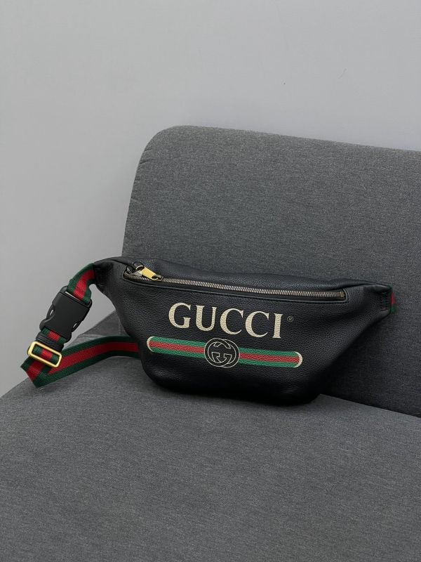 【95成新】GUCCI 皮革腰包  大號 