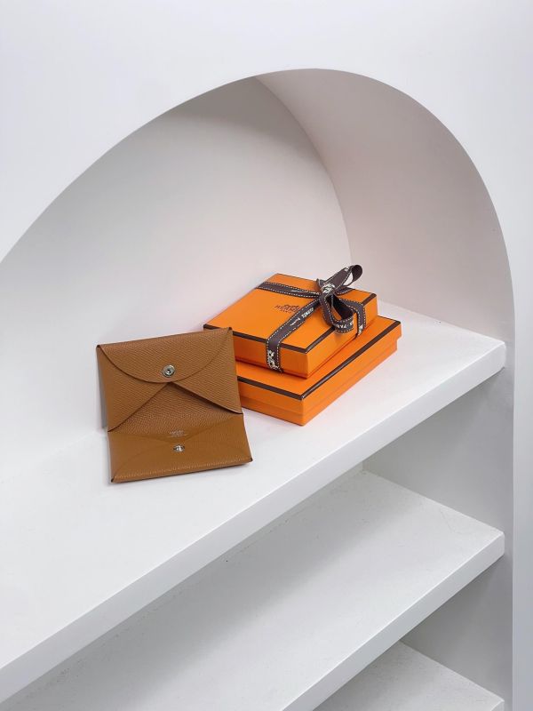 【95成新】Hermes Calvi 對開單層卡片套 