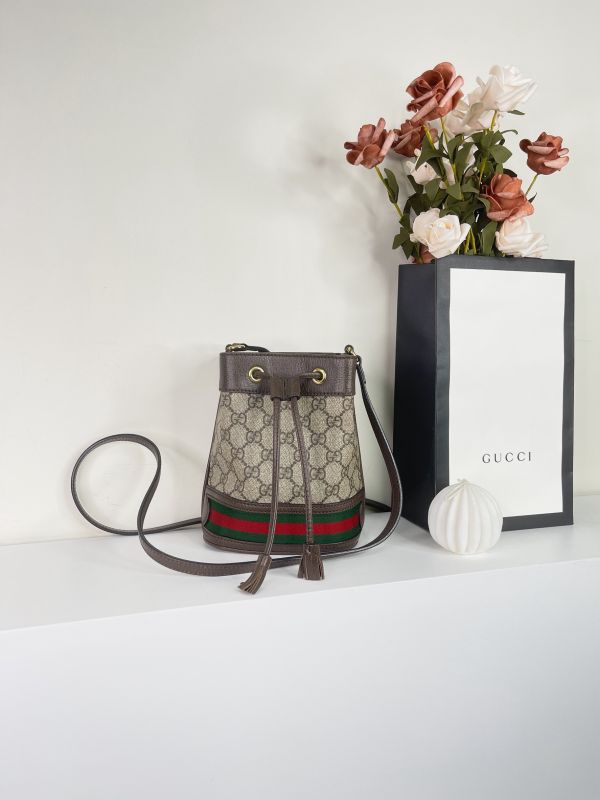 【分期0利率】GUCCI OPHIDIA GG 迷你水桶袋 【9成新】 