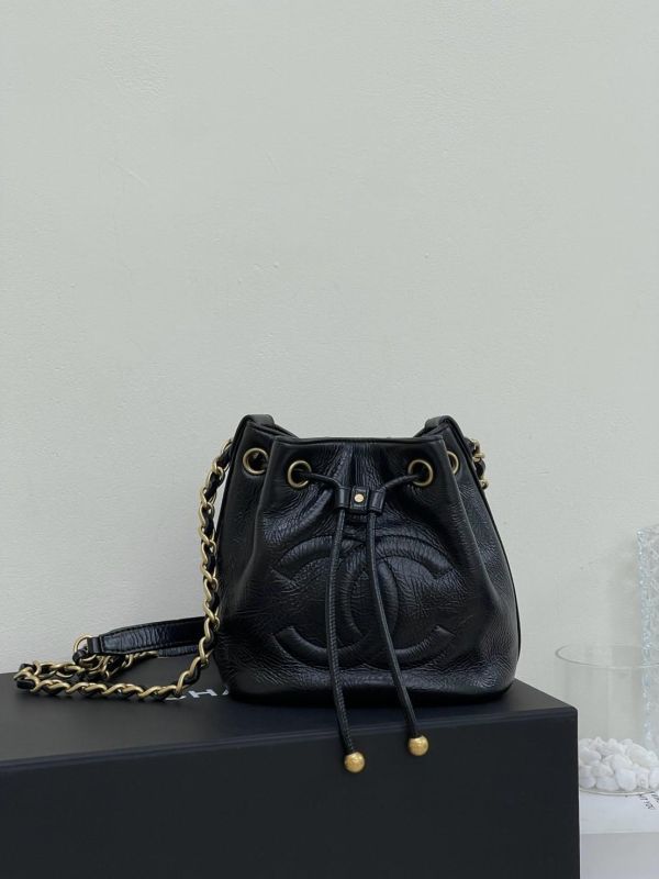 【95成新】CHANEL 迷你束口水桶包 